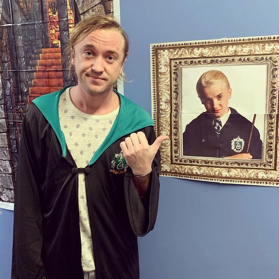 Tom Felton's Instagram Posing Next to a Draco Malfoy Poster