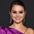 Selena Gomez Shows Off Her Massive Neck Tattoo in a Purple Silk Gown