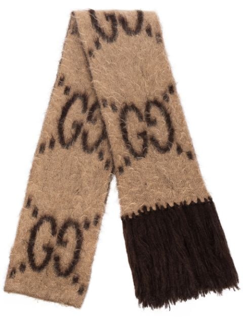 Gucci GG-pattern Fringed Scarf