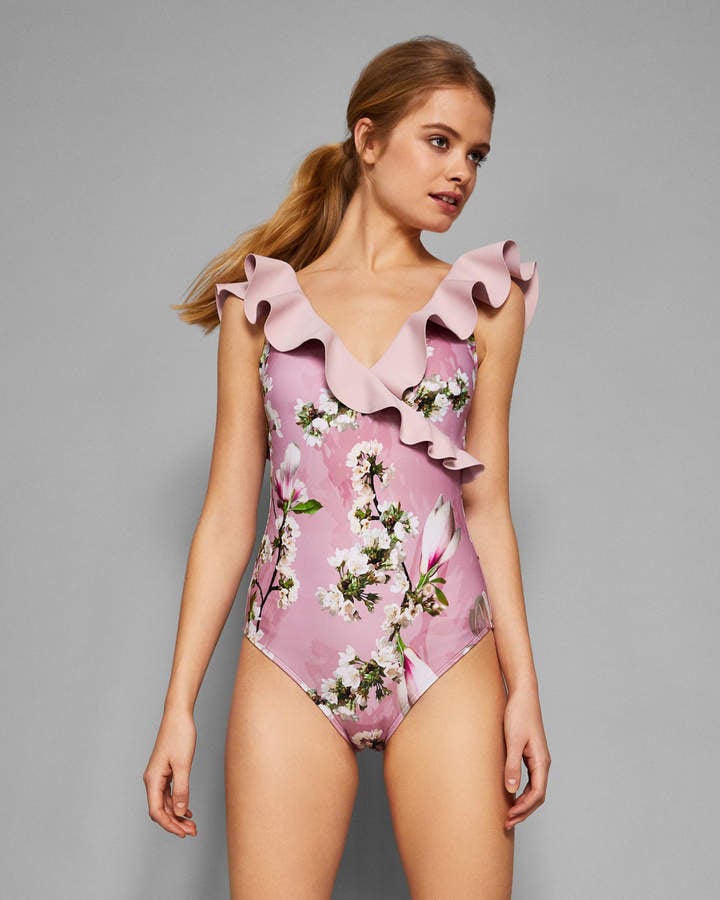 Ted baker online ruffle swimsuit