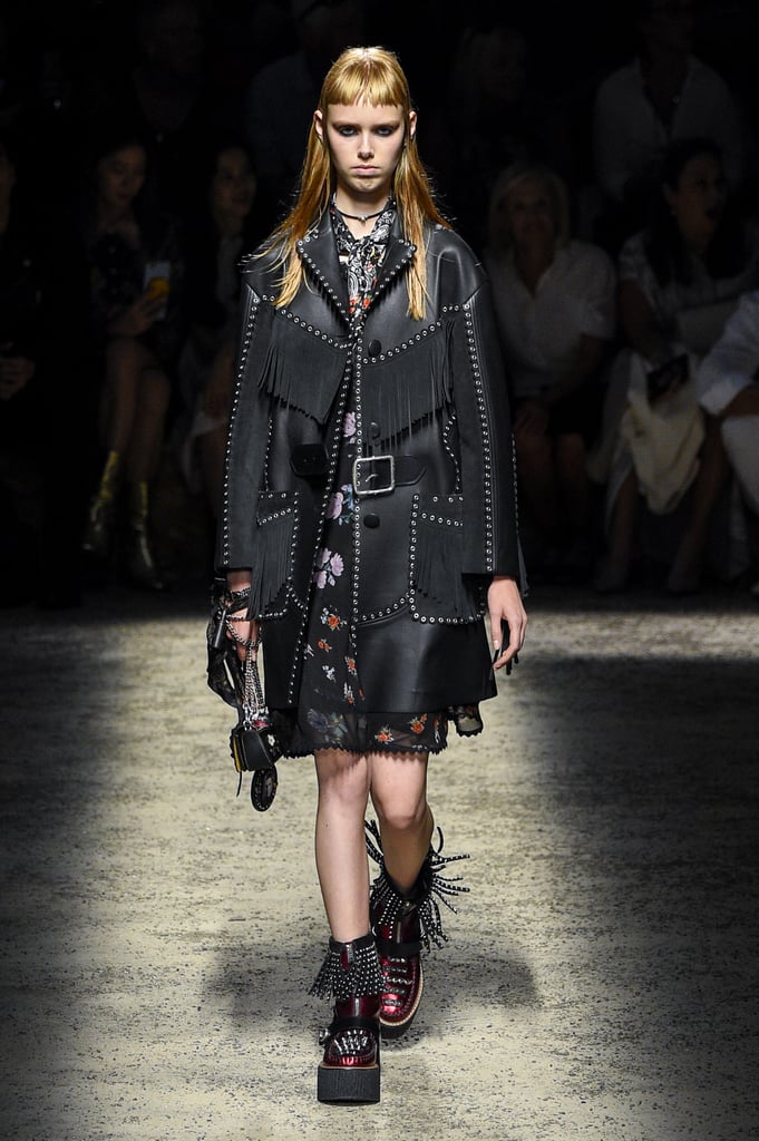 Coach's leather jackets received a bit of flair with a fringe down the front.