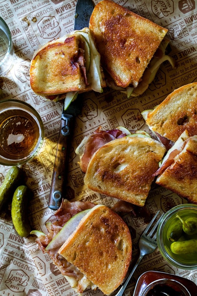 Prosciutto and Gruyère Grilled Cheese With Apple Chutney