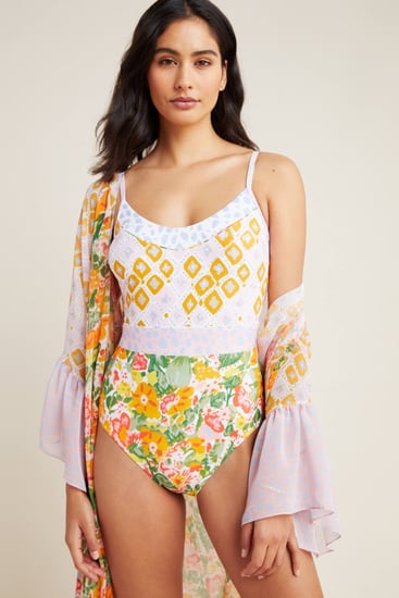 yellow modest swimsuit