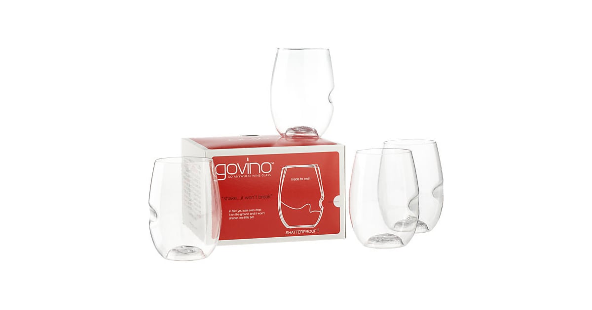 CB2 Set of 4 Govino Stemless Wine Glasses Father's Day Drinking Gifts