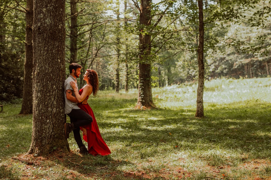 Romantic Forest Engagement Shoot POPSUGAR Love Sex Photo 2