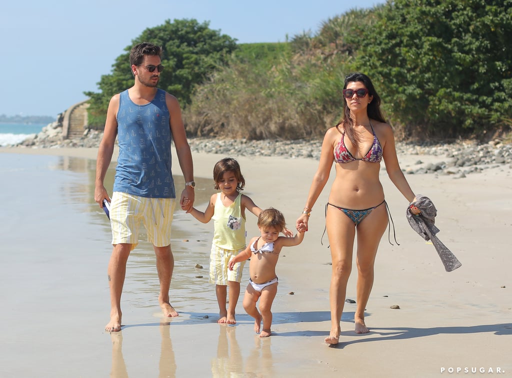 Kourtney Kardashian and Scott Disick With Penelope and Mason