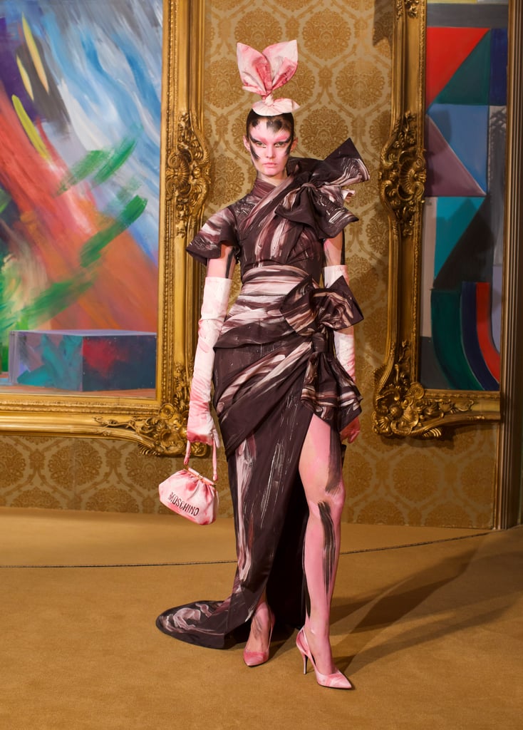 Hailey Bieber Walks in the Fall 2021 Moschino Runway Show