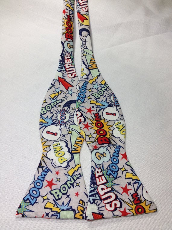 <a href="https://www.etsy.com/listing/182698883/comic-bow-tie">Comic Bow Tie</a> ($26)