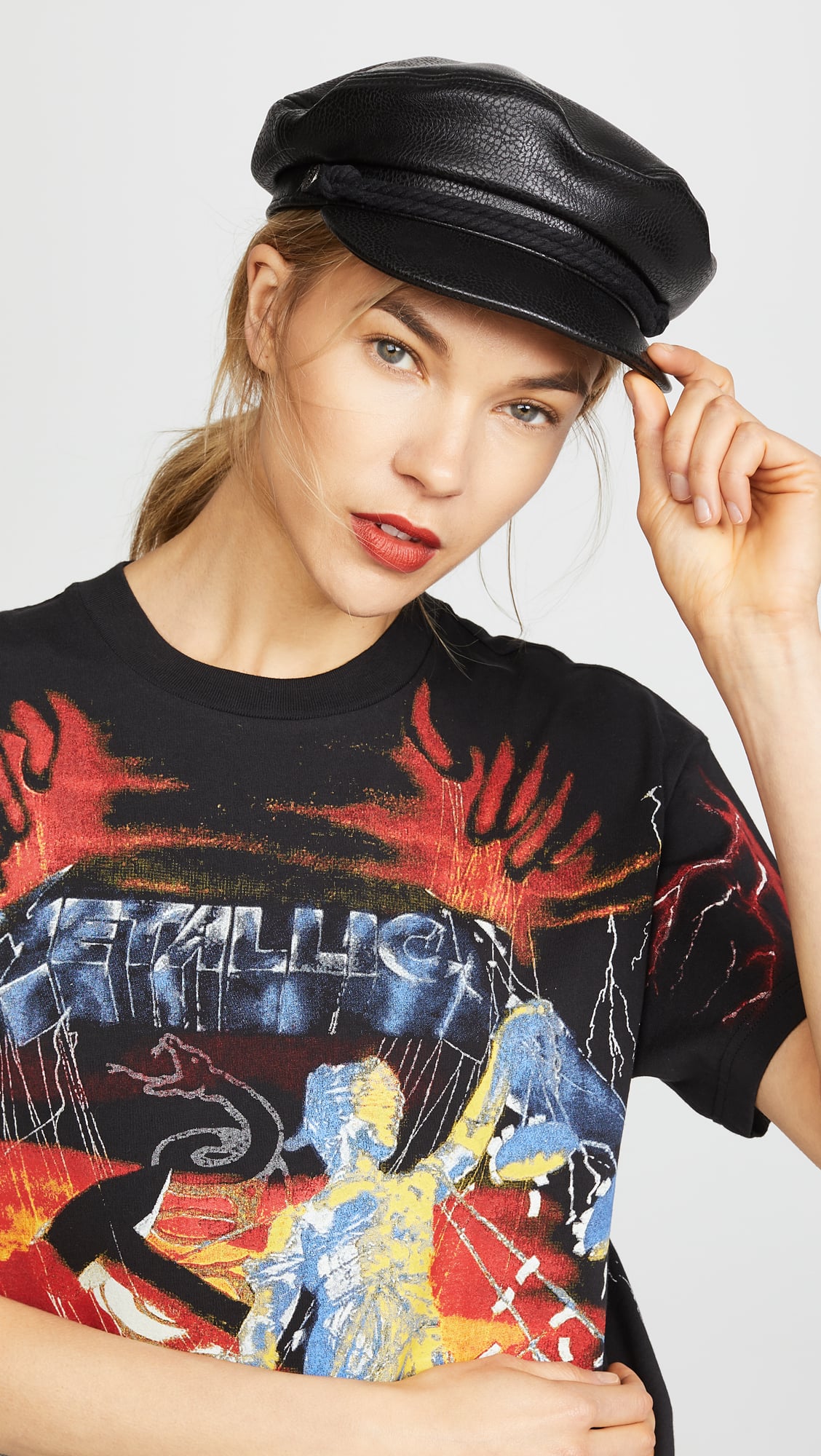 brixton fiddler cap leather