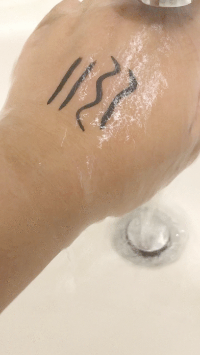 Glossier Pro Tip Swatches in Water