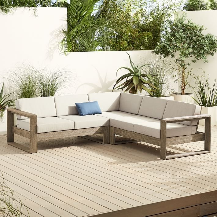 West Elm Portside Outdoor 3-Piece L-Shaped Sectional