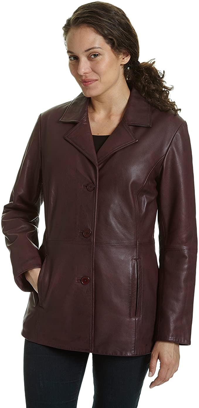 Excelled Leather Button Front Jacket