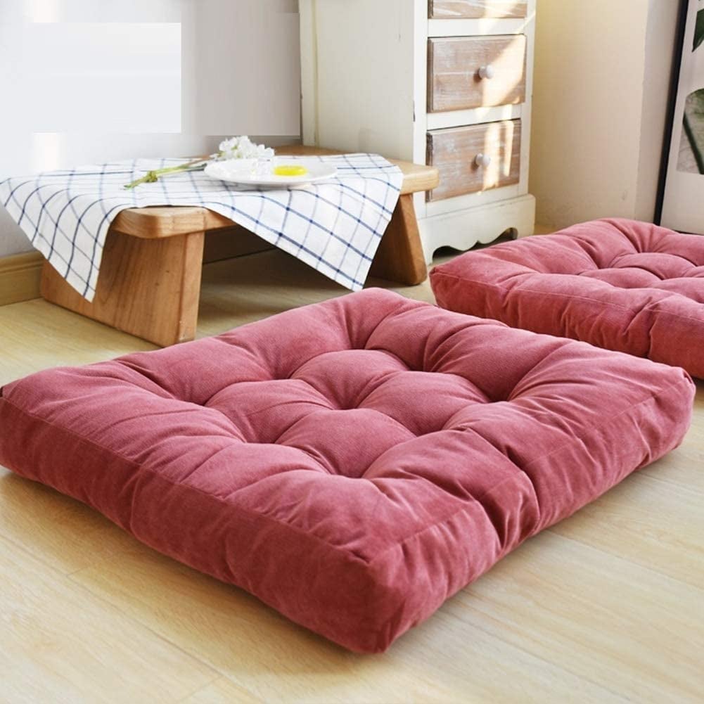 A Pink Seat Cushion: Solid Square Seat Cushion