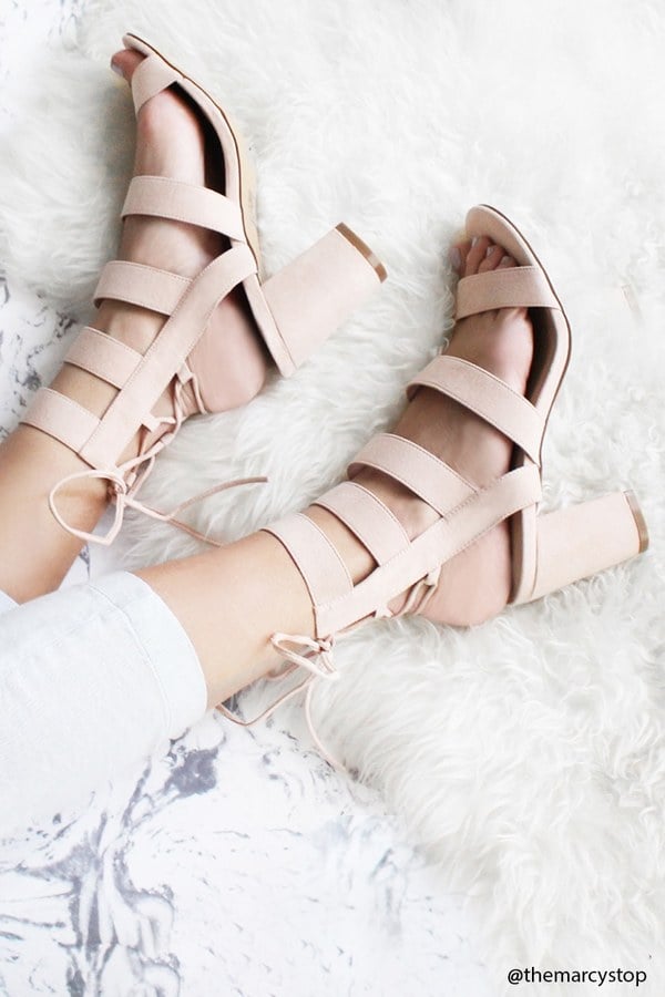 Forever 21 Strappy Faux Suede Heels