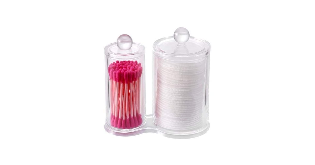 Cotton Pads and Ear Bud Holder Jar Divider Best Makeup Organisers