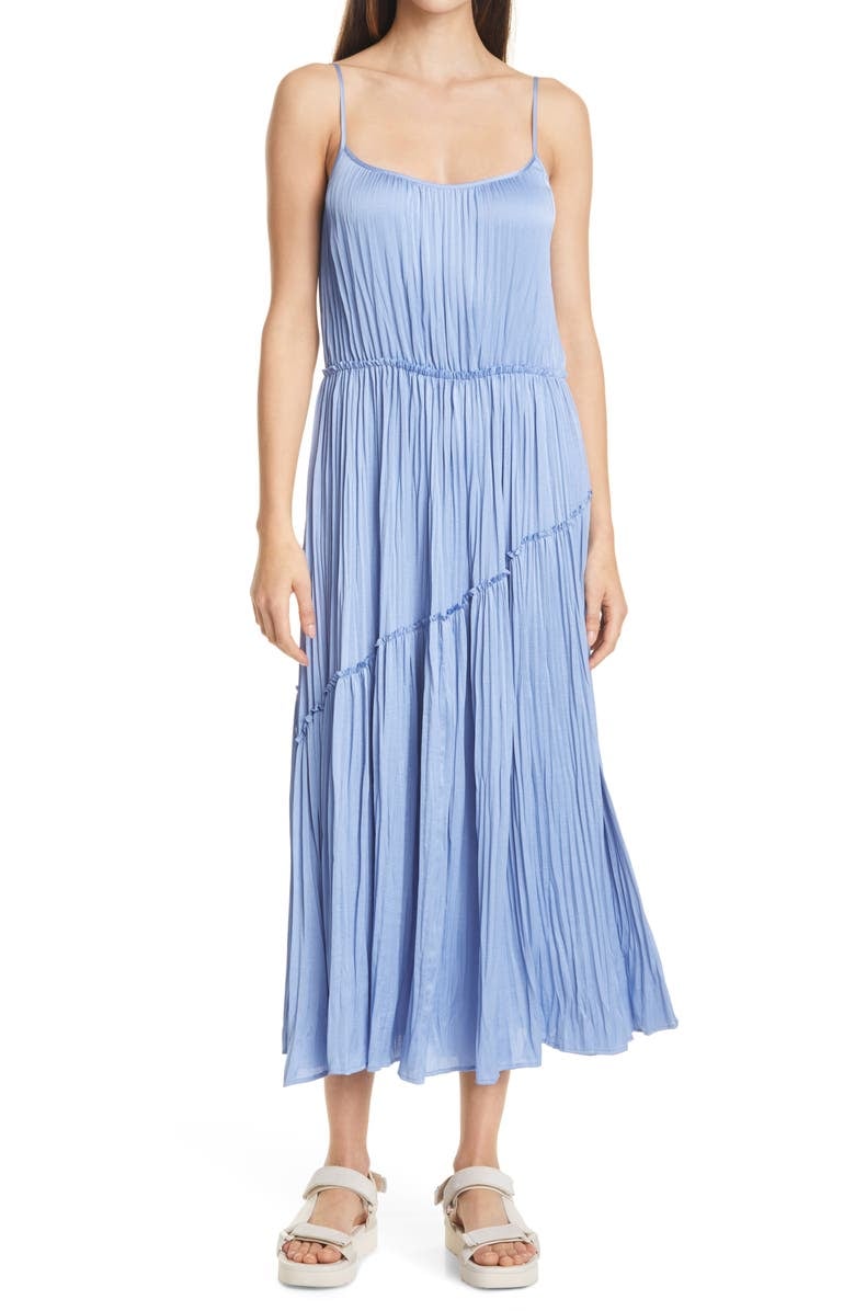 Vince Tiered Crinkled Slipdress