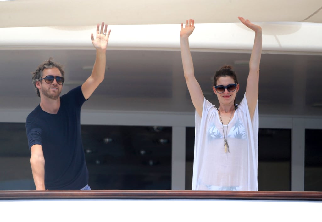 Anne Hathaway and Adam Shulman Spain Vacation August 2015