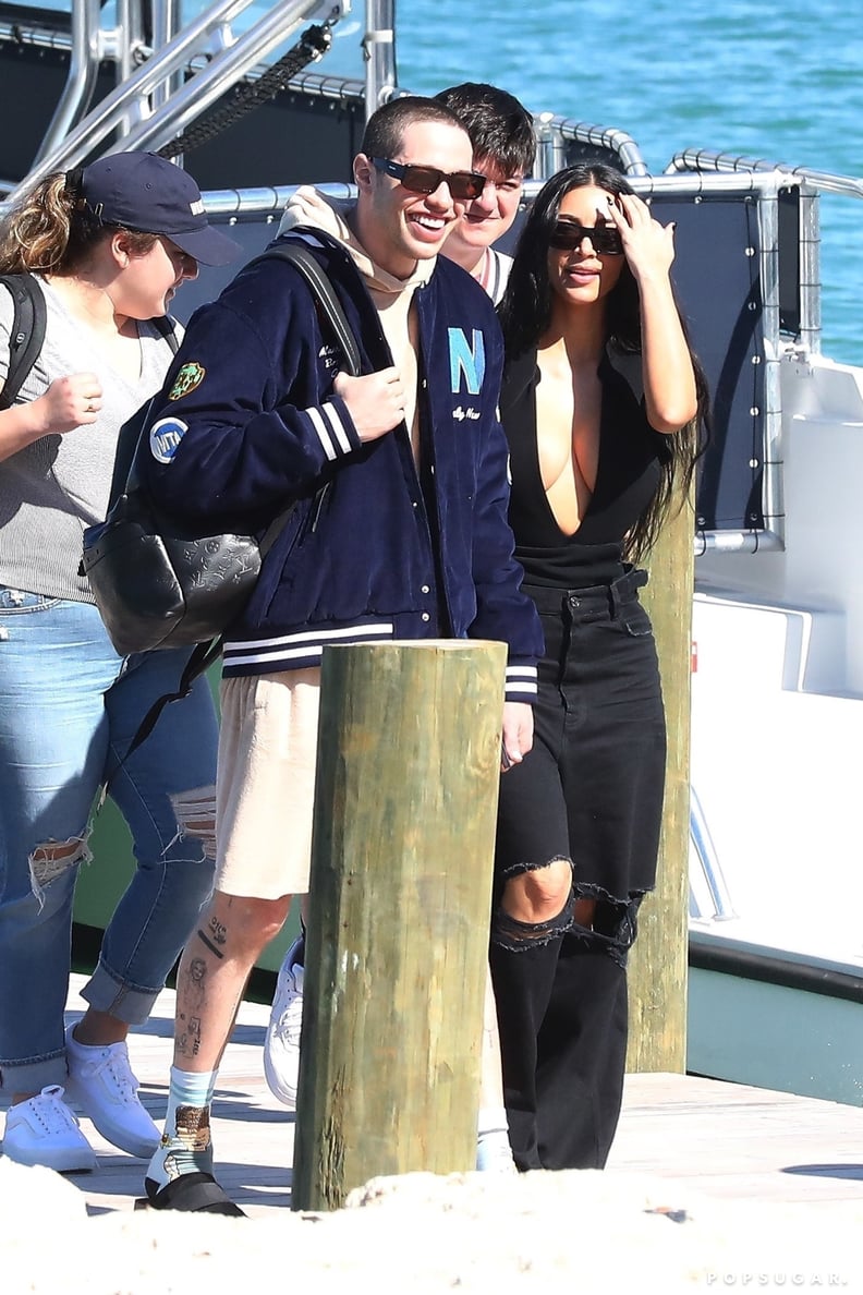 January 2022: Kim Kardashian and Pete Davidson Vacationing in the Bahamas