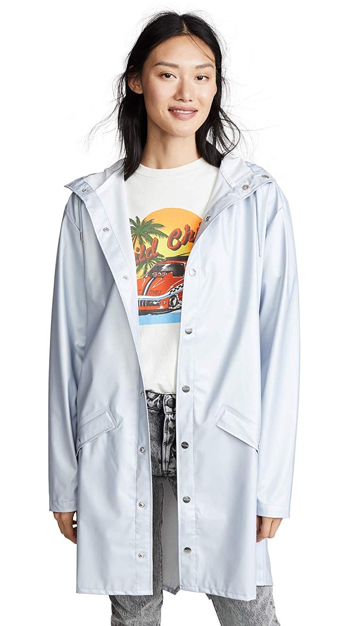 Rains Long Jacket Best Travel Clothes on Amazon POPSUGAR Fashion