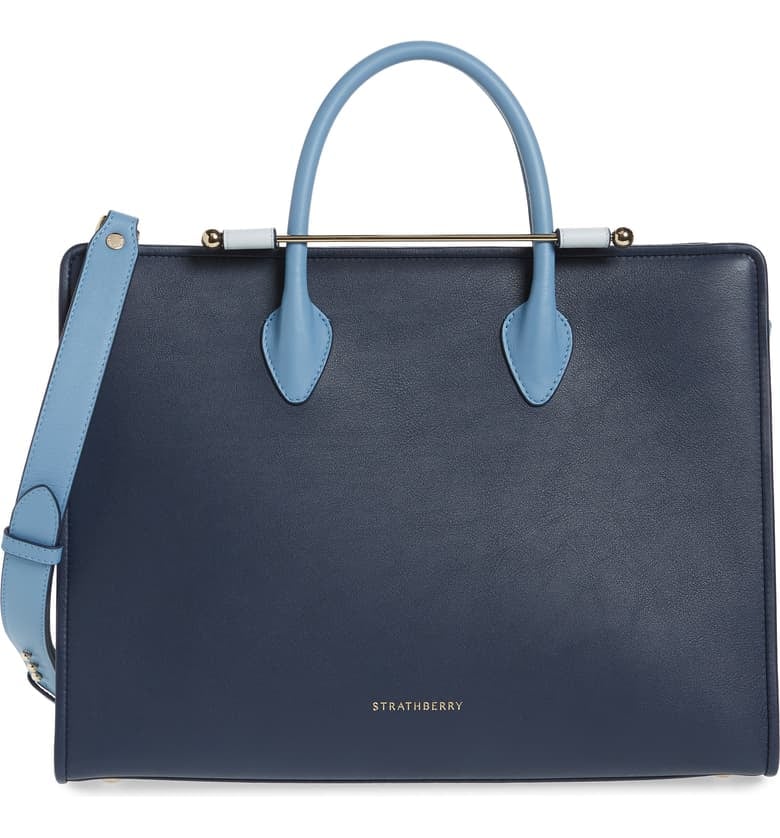 Strathberry Tricolor Leather Tote