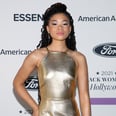 Go For Gold: Storm Reid in This Custom Prada Column Dress Was a Definite Red Carpet Win