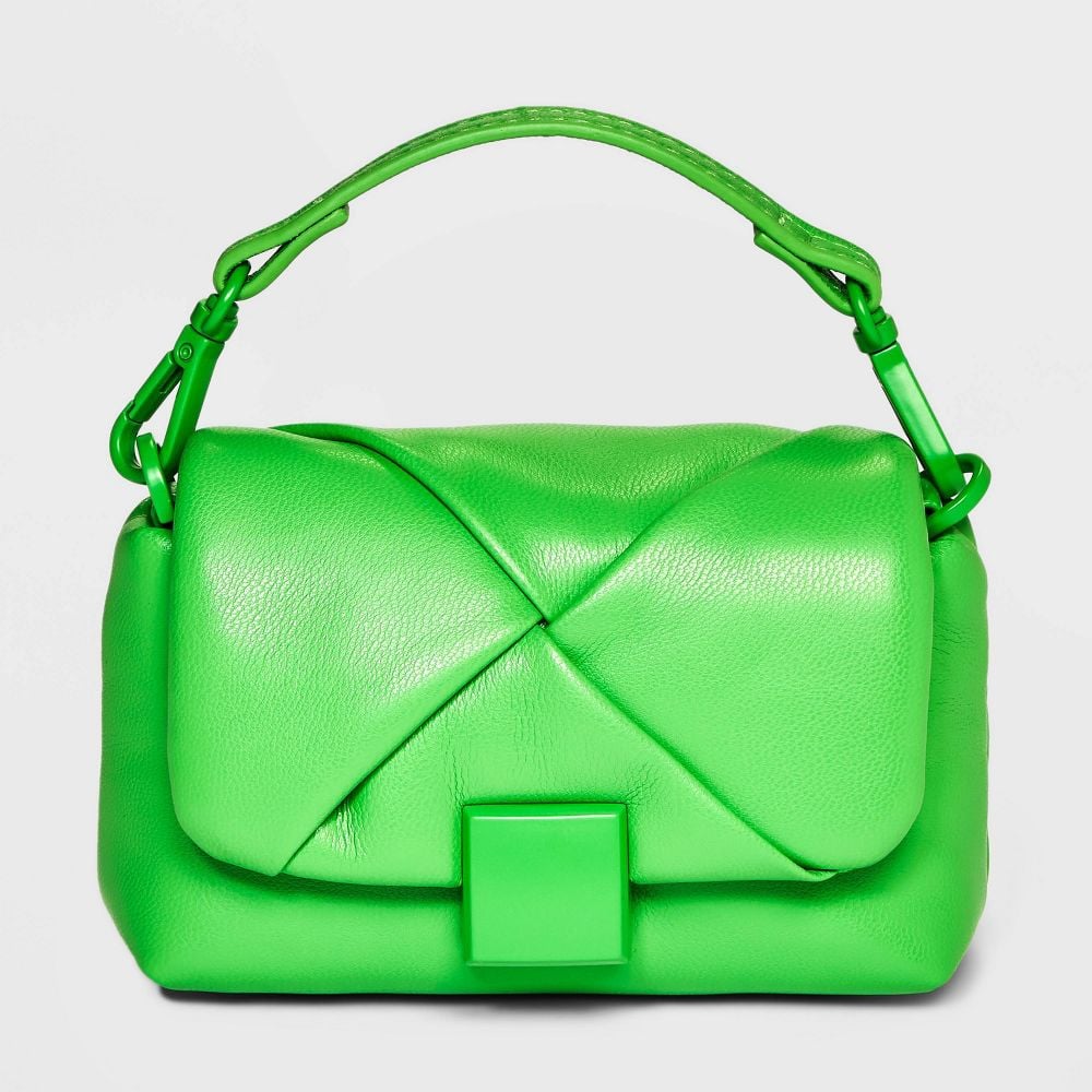Green satchel purse sales