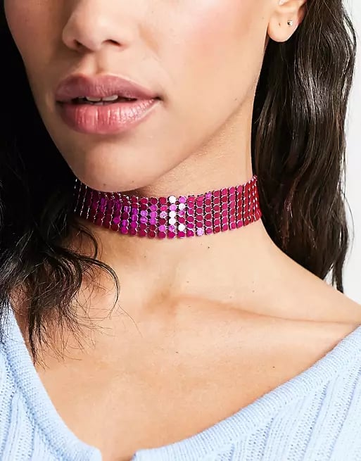 ASOS DESIGN Choker Necklace With Chainmail Design