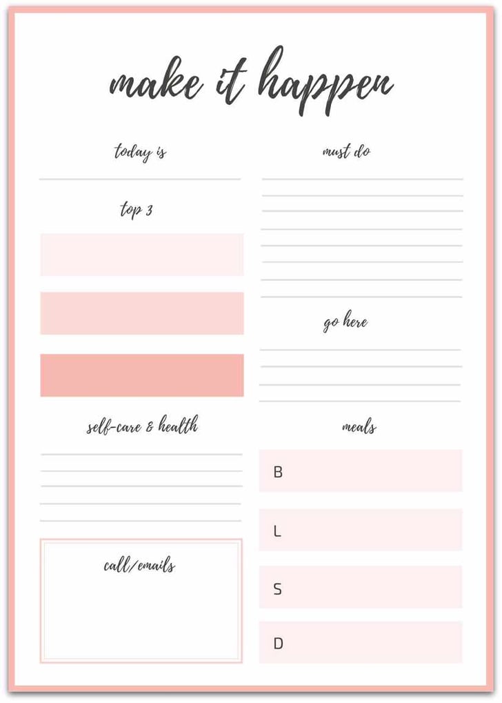 Download: Elle Olive & Co. | Free Printable Goal Sheets | POPSUGAR ...