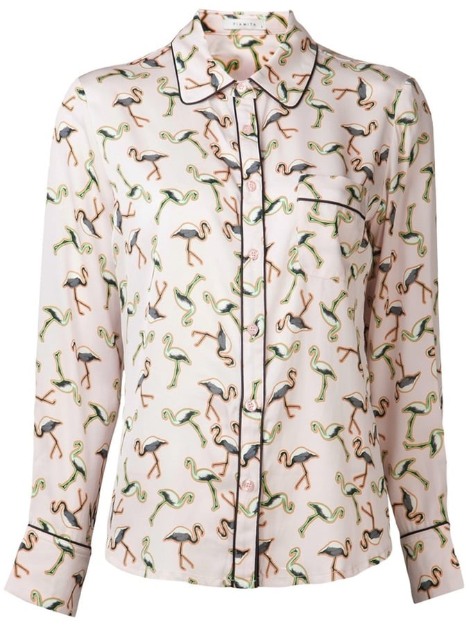 Flamingo-Print Top