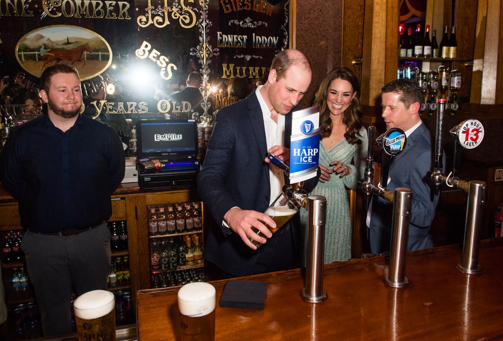 Prince William and Kate Middleton Serve Beers in Belfast