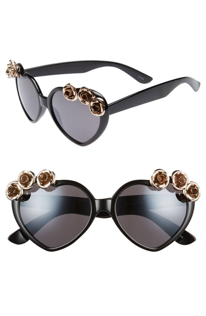 Leith Embellished Heart Sunglasses