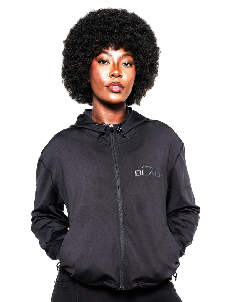 Actively Black Zipper Performance Hoodie