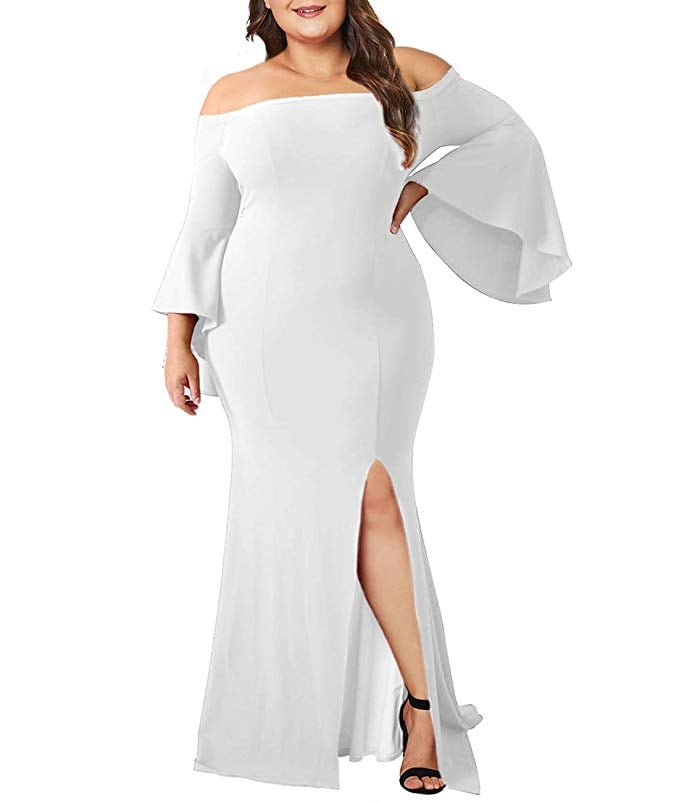 Ecosunny Women Plus Size Evening Dress