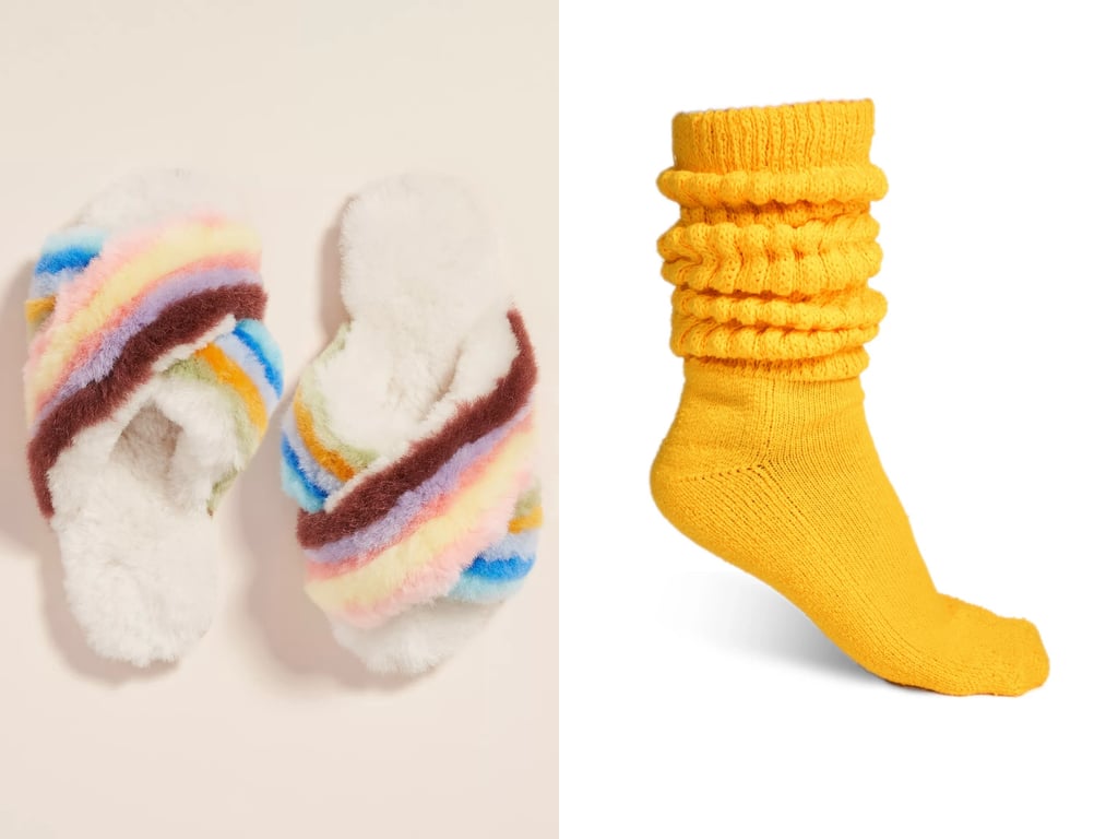 EMU Australia Rainbow Slippers + Brother Vellies Cloud Socks