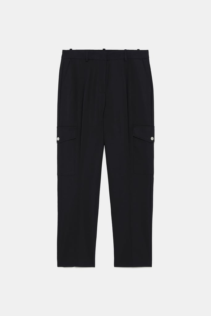 black cargo pants zara