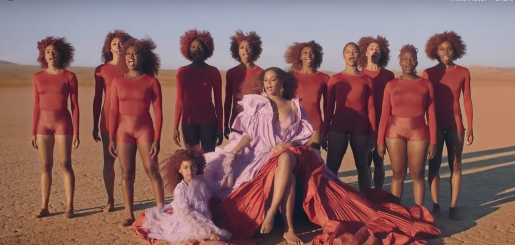 Beyoncé's and Blue Ivy's Burgundy Hair in "Spirit" Music Video Beyoncé's and Blue Ivy's Burgundy Hair in "Spirit" Music Video