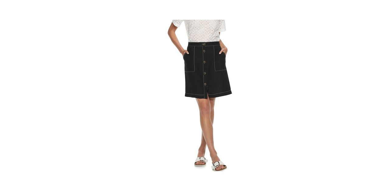 POPSUGAR at Kohl's Collection ButtonUp Mini Skirt Best Alternatives to Jeans For Women