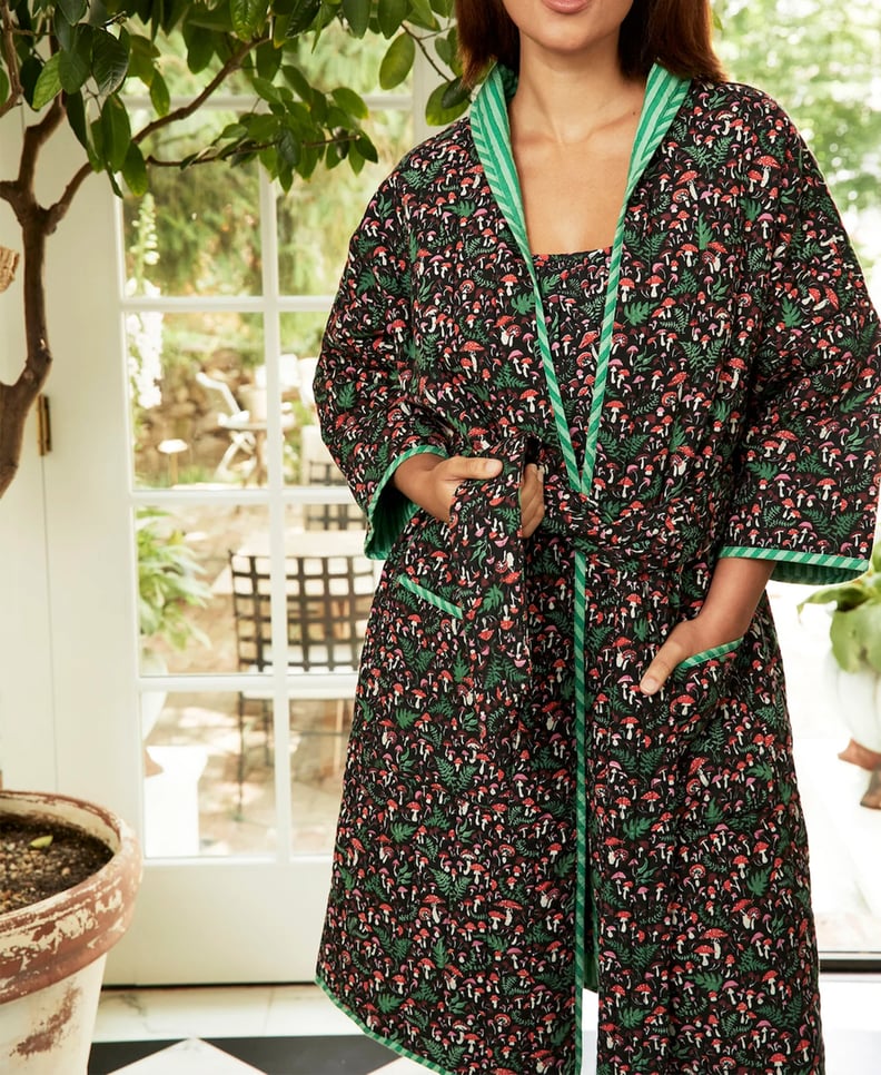 Printfresh Reversible Quilted Robe in Toadstools
