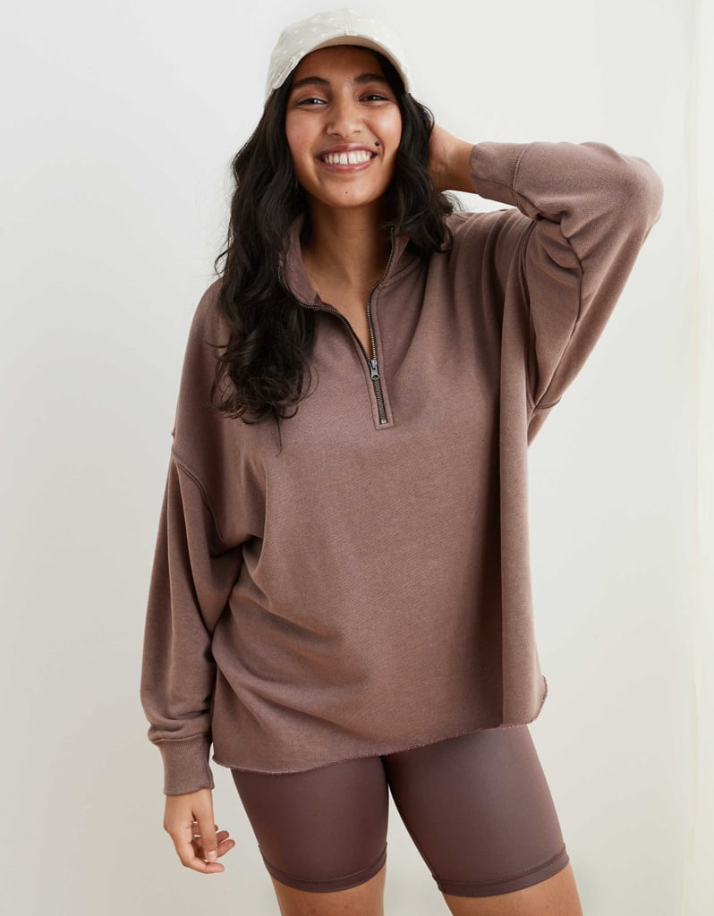 Aerie Sunday Soft Quarter Zip Sweatshirt | Best Women's Loungewear on ...