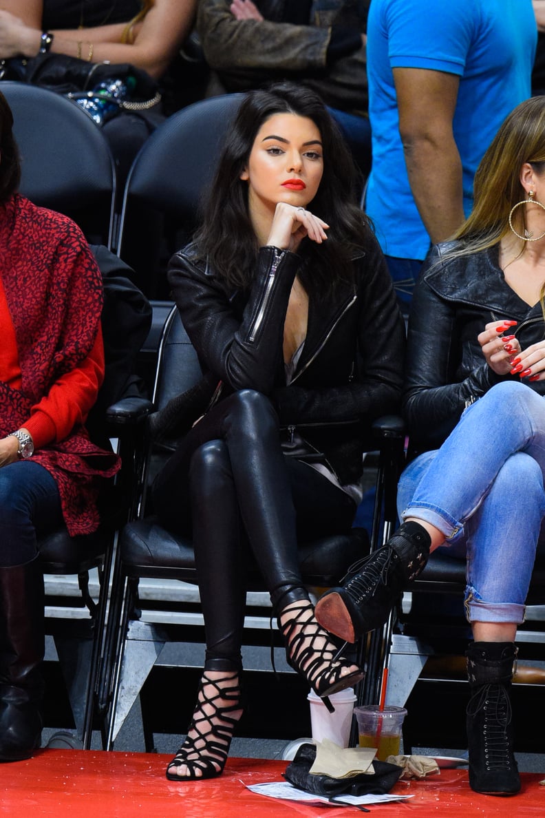 Kendall's Unamused . . . Unless She's Playing With Her Shoes