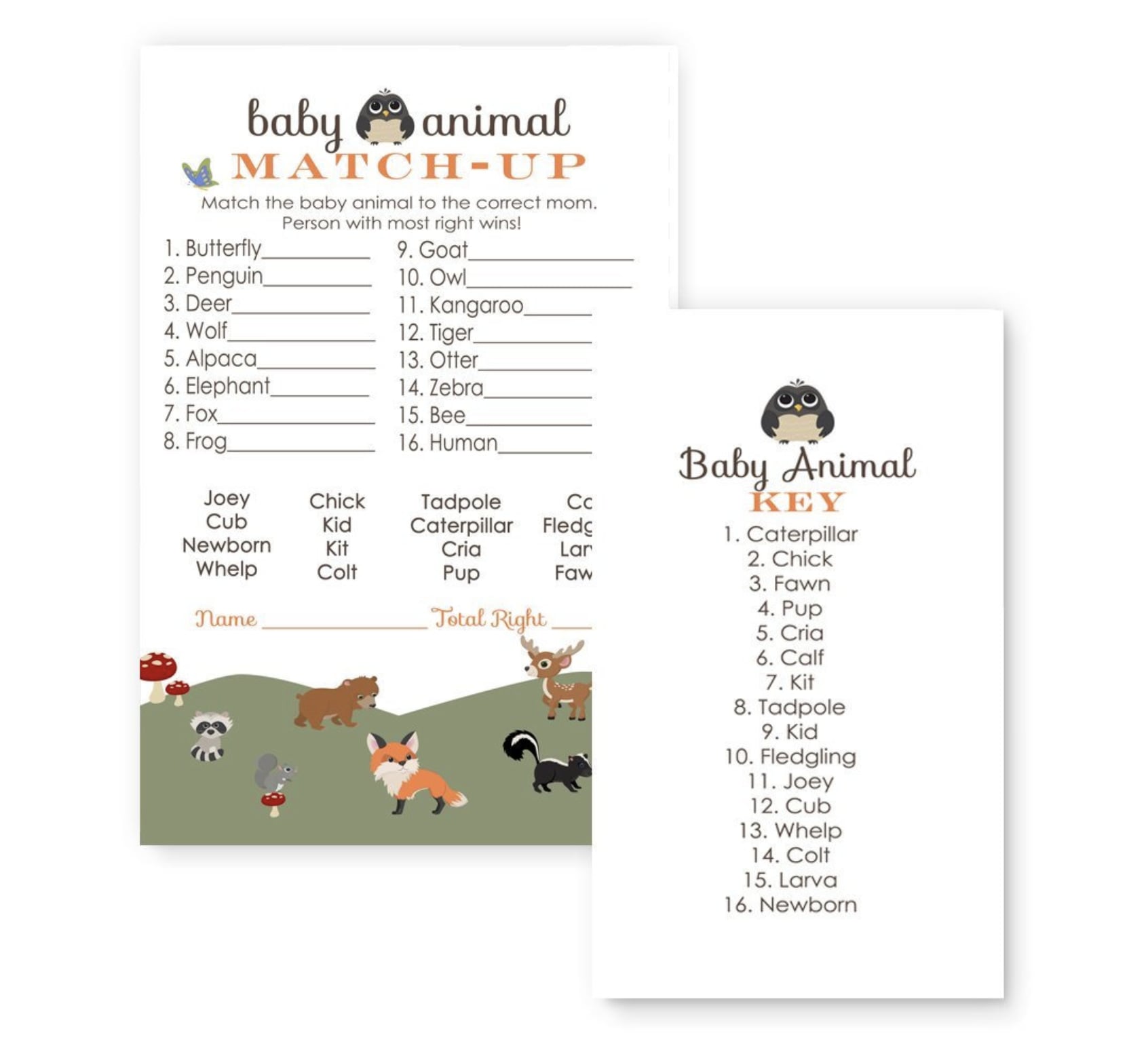 Baby Animal Match Up 21 Fun Baby Shower Games Your Guests Will Actually Want To Play Popsugar Family Photo 17
