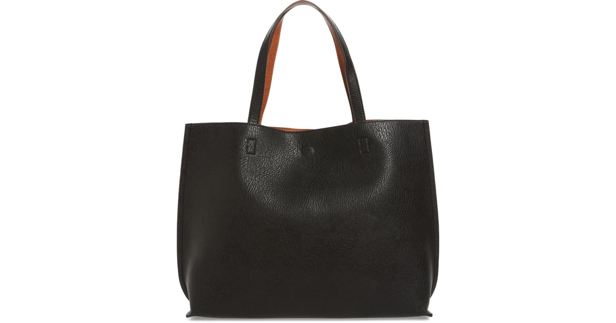 Street level reversible faux hotsell leather tote & wristlet