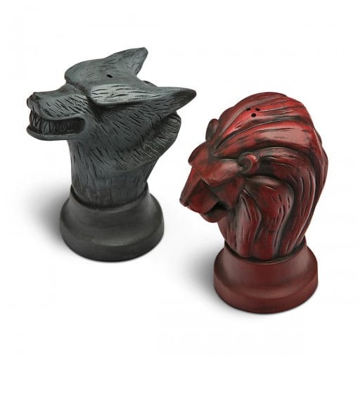 Stark and Lannister Salt and Pepper Shakers