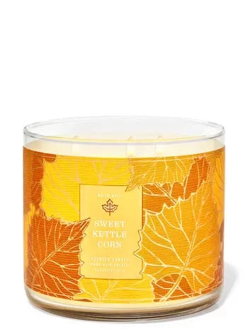 Sweet Kettle Corn 3-Wick Candle - White Barn