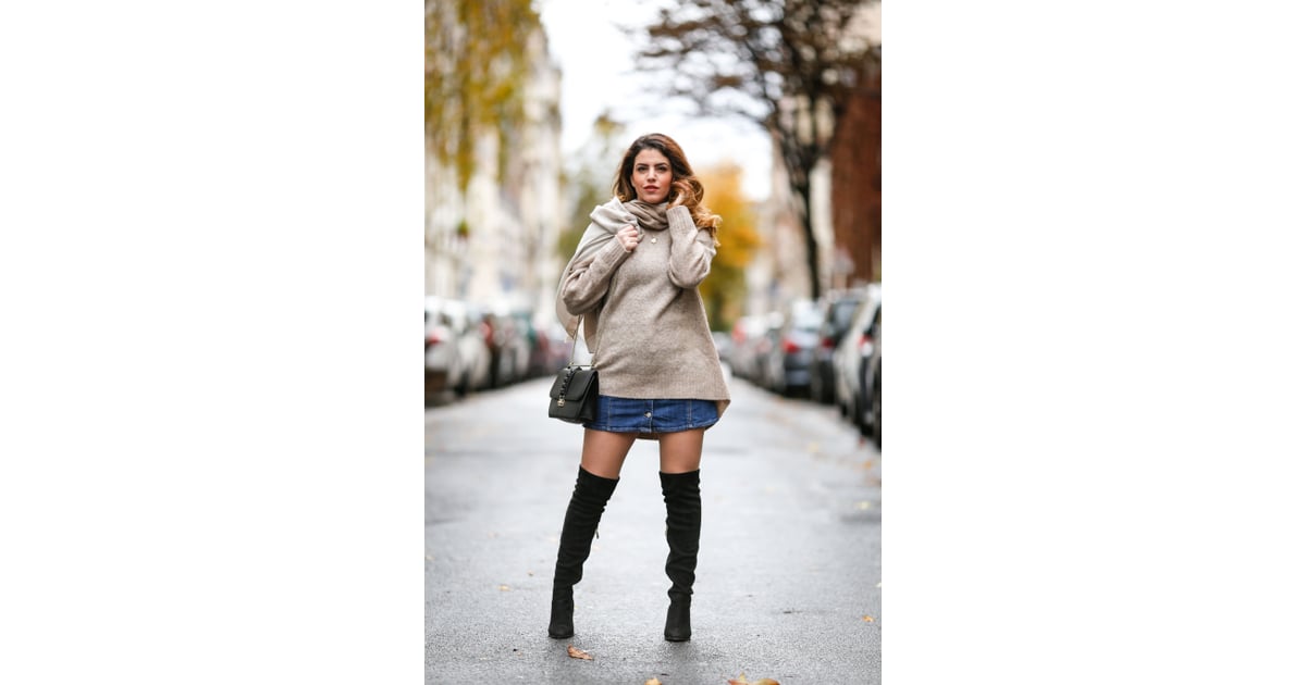 The Must Have Mini Dress With Thigh High Boots Of The Season - lf2dihf