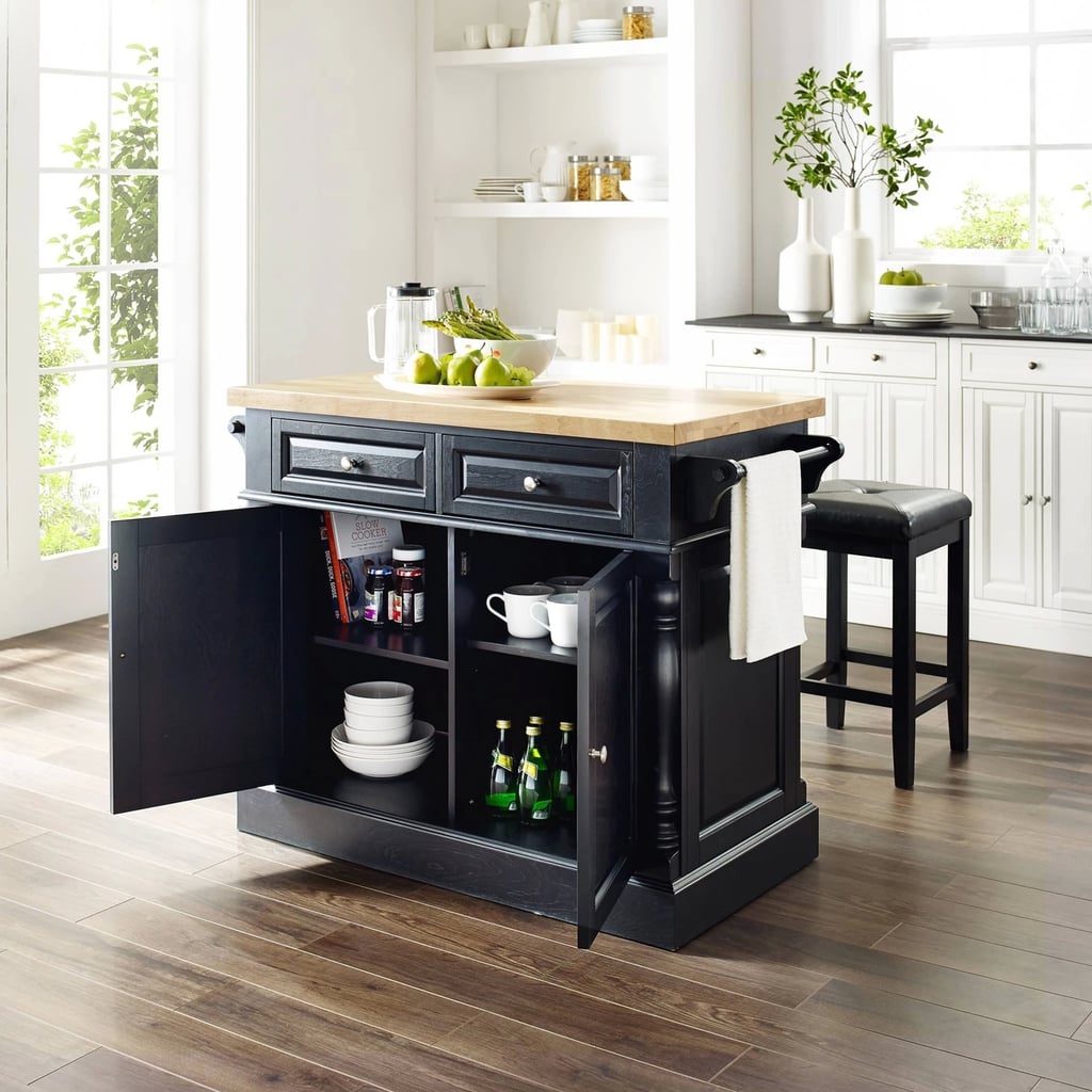 Oxford Butcher-Block Top Kitchen Island