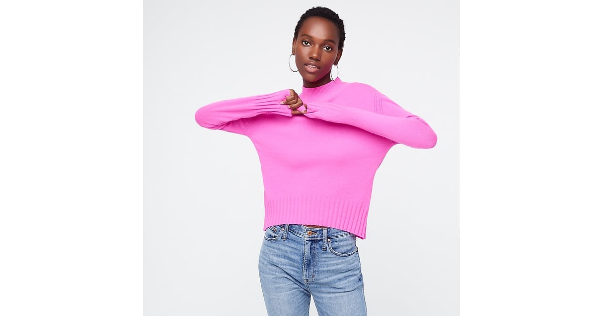 J crew cashmere mockneck sweater clearance