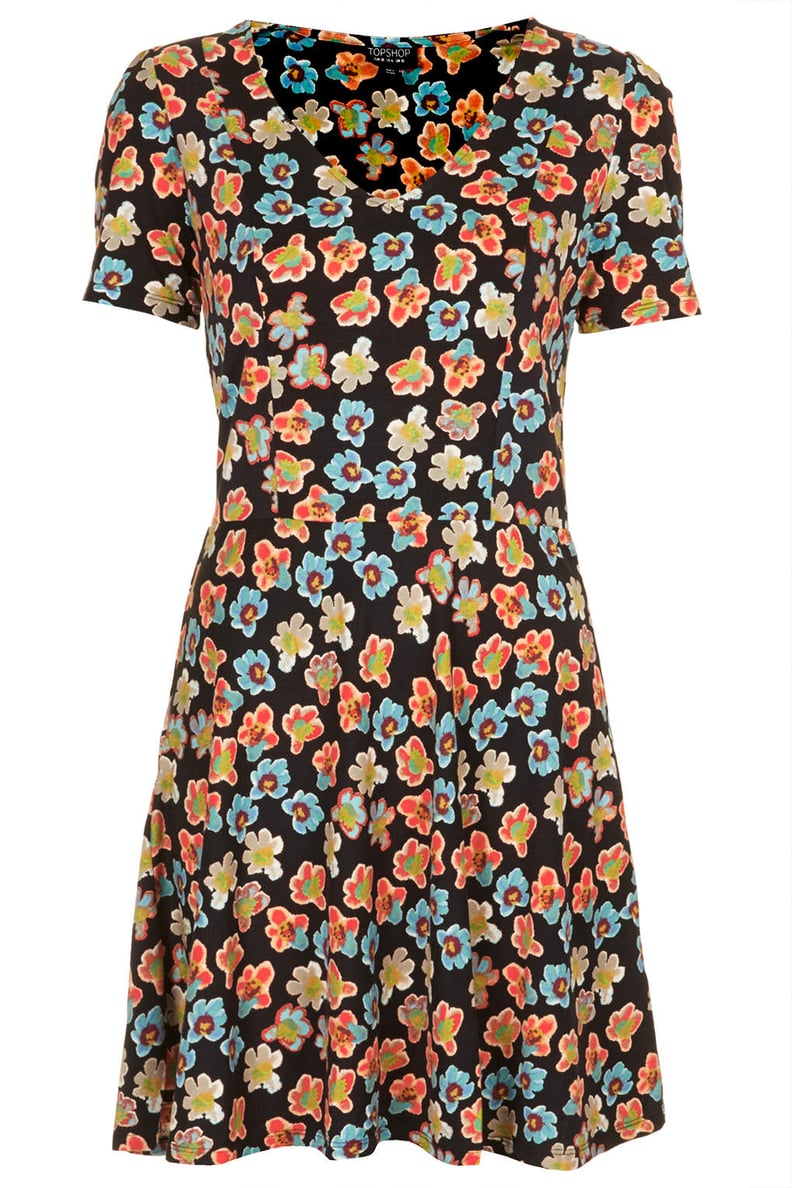 Topshop Floral-Print Dress