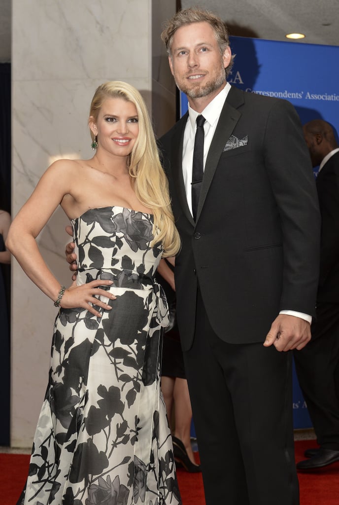 Jessica Simpson and Eric Johnson posed for photos together.