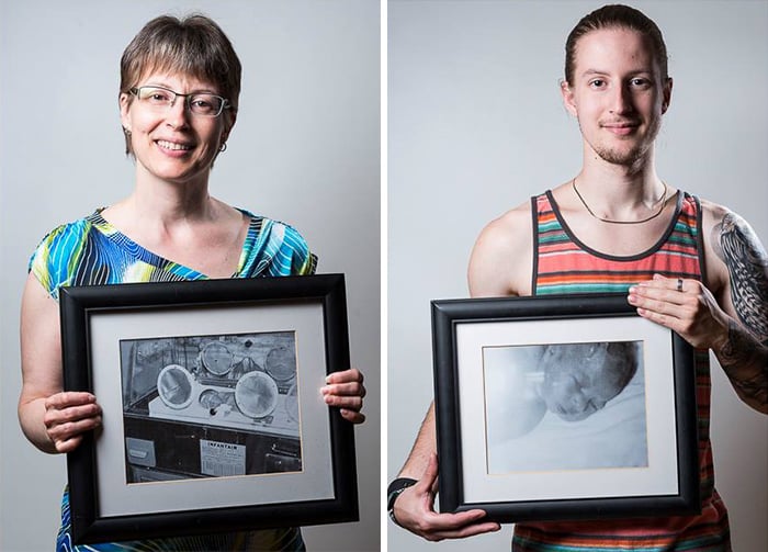 Julie, born at 28 weeks, and her son Kevin, born at 34 weeks